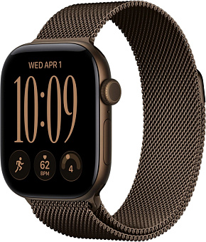 Смарт-часы Apple Watch Series 12 42mm Aluminum Milanese Loop Dark Bronze (бронза)