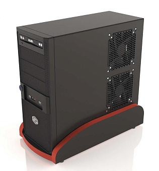 Подставка под системный блок MaDXRacer GTSB черный, кромка красная