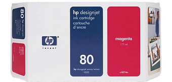 Картридж струйный HP 80 (C4847A) для HP DesignJet 1000/1050C/1055CM, пурпурный