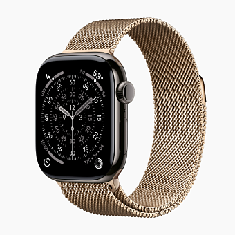 Смарт-часы Apple Watch Series 11 46mm Titanium Milanese Loop Gold (золотистый)