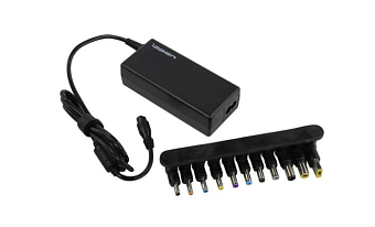 Блок питания для ноутбука Ippon E70 универсальный (18.5-20V, 70W, 11 сменных разъемов питания)