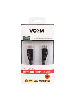 Кабель соединительный HDMI (m) < - > HDMI (m)  1.0м, ver 2.1, VCOM