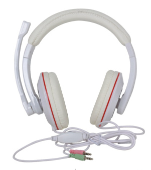 Наушники проводные Gembird MHS-780 (мониторные закрытые, 20 - 20 000 Гц, 105 дБ) white