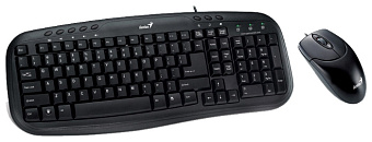 Комплект проводной (клавиатура+мышь) Genius Smart KM-200 черный