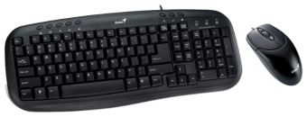 Комплект проводной (клавиатура+мышь) Genius Smart KM-200 черный