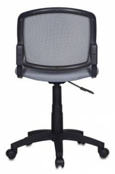 Кресло Бюрократ CH-296NX (сетка/ткань, без мех. качания, крест. пластик, до 100 кг) Серый