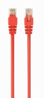 Кабель патч-корд Patch cord кат.5e  0.25м, Cablexpert, многожильный, красный