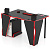 Стол компьютерный MaDXRacer KING GT14 "1400х900х750" черный, кромка красная