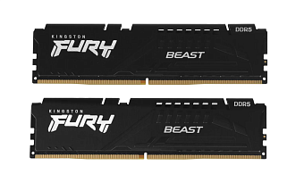 Модуль памяти DDR5 64Gb 6000MHz Kingston Fury Beast Black EXPO CL30 (Kit of 2)