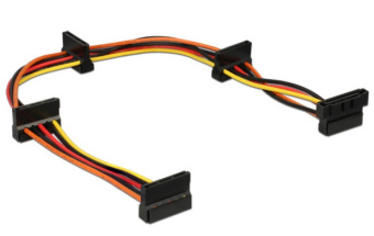 Кабель-удлинитель SATA (m) --> 4*SATA (f) 40см, Cablexpert CC-SATAMF-03