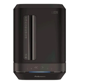 Уничтожитель бумаги Fellowes PowerShred LX220 черный (секр.P-4) фрагменты 20 лист. 30 лтр. скрепки с