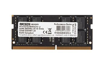 Модуль памяти SODIMM DDR4 32Gb PC4-21300 2666MHz AMD Radeon R7 Performance