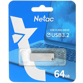 Флешка .64Gb Netac UM1 USB3.0, монолит, металл