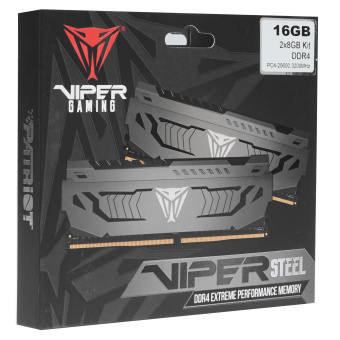 Модуль памяти DDR4 16Gb PC4-25600 3200MHz Patriot Viper 4 Steel (Kit of 2)