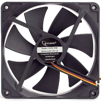 Вентилятор для корпуса 140mm Gembird S14025H-3P4M (3 pin/4pin Molex, 140x140x25мм, провод 30см)
