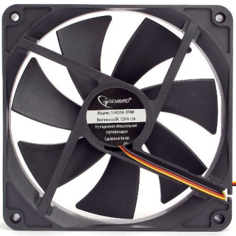 Вентилятор для корпуса 140mm Gembird S14025H-3P4M (3 pin/4pin Molex, 140x140x25мм, провод 30см)