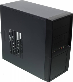 Корпус LinkWorld 727-21 (Minitower, 175х353х400мм, 4*USB2.0, mATX, без БП) Black