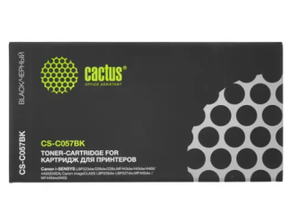 Картридж лазерный Cactus CS-C057BK 057 для Canon, 3100 стр. черный