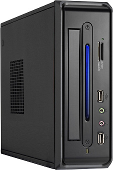 Корпус LinkWorld LC-820-01B (HTPC, 68х200х310мм, 2*USB, CardReader, mini-ITX, 65W) Black