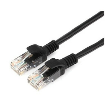 Кабель патч-корд .Patch cord кат.5e  5.0м, Гарнизон, многожильный, чёрный