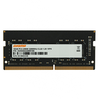 Модуль памяти SODIMM DDR4 16Gb PC4-25600 3200MHz Digma CL22