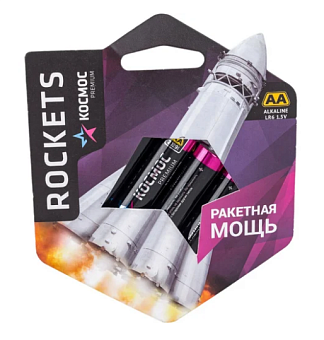 Элемент питания AA, 1.5V,  4шт, Космос Premium LR6