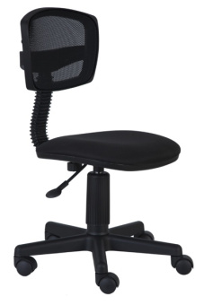Кресло Бюрократ CH-299NX (сетка/ткань, без мех. качания, крест. пластик, до 100 кг) Черный