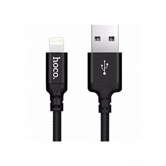 Кабель USB-A < - > Lightning, 2.0м, hoco X14 Black