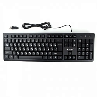 Клавиатура проводная Gembird KB-8355U (лазерная гравировка символов, кабель 1.85м,) Black