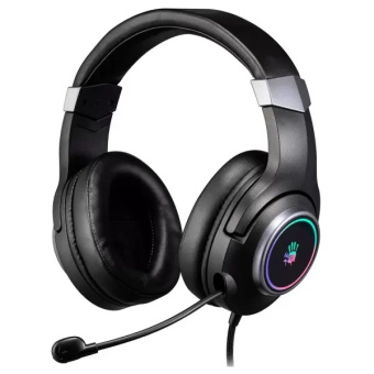 Наушники проводные A4Tech Bloody G350 (7.1. Виртуальный звук, RGB подсветка, 2м, USB) черный