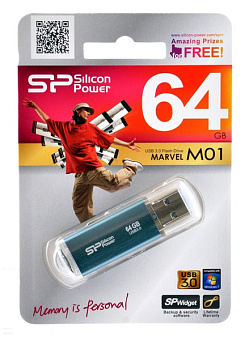 Флешка 64Gb Silicon Power Marvel M01 USB 3.0 blue