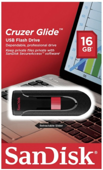 Флешка 16Gb SanDisk Cruzer Glide USB 3.0 black