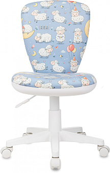 Кресло Бюрократ KD-W10 (ткань, пружинно-винтовой мех. качания, крест. пластик, до 100 кг) овечки