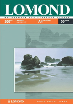 Бумага Lomond [A4] матовая 2х сторонняя, 200гр/м2, 50л