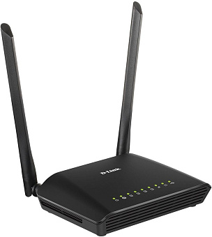 Wi-Fi роутер D-Link DIR-620S N300 2.4 ГГц 100 Мбит/с, черный