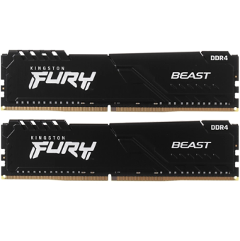 Модуль памяти DDR4 64Gb PC4-25600 3200MHz Kingston Fury Beast Black (kit of 2)