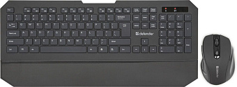 Комплект беспроводной (клавиатура+мышь) Defender Berkeley C-925 USB Wireless черный