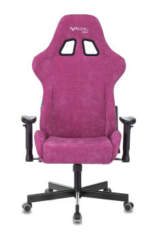 Кресло Zombie VIKING KNIGHT Fabric (ткань, мех. качания, крест. металл, до 150 кг) Малиновый