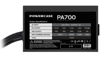 Блок питания .700W Powercase PA700 120mm, APFC, черный