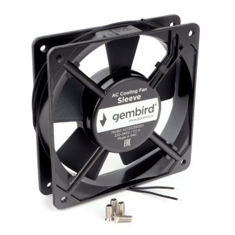 Вентилятор для корпуса 120mm Gembird AC12025S22H (2-pin, 120x120x25мм, AC, 220 B, втулка, провод 30 см)