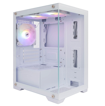 Корпус 1STPLAYER MIKU Mi2 LED mATX белый