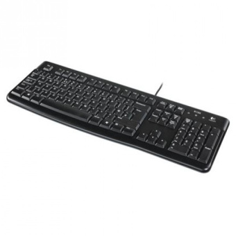 Клавиатура проводная Logitech K120 USB черный