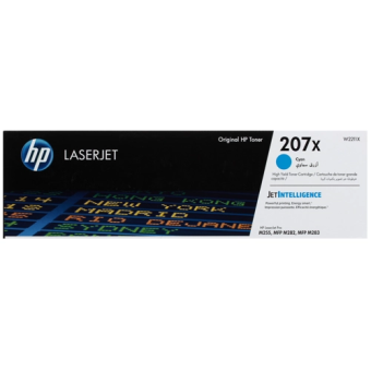Картридж лазерный HP 207X (W2211X) для для HP M255/MFP M282/M283 голубой