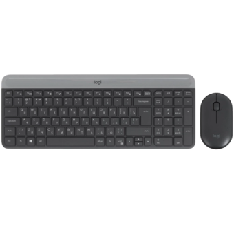 Комплект беспроводной (клавиатура+мышь) Logitech MK470 Wireless Combo Slim USB черный