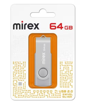 Флешка 64Gb Mirex Swivel USB серебристый