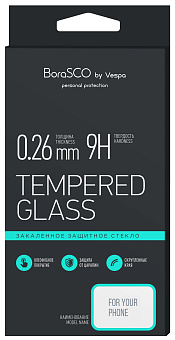 Защитное стекло для смартфона Samsung Galaxy M11 - BoraSCO Full Glue черная рамка