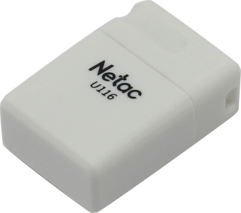 Флешка .64Gb Netac U116 USB2.0 миниатюрная пластиковая, белая