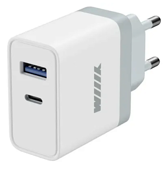 Сетевое зарядное устройство Wiiix UNN-4-2-01-QC 18W Type-A Type-C белый