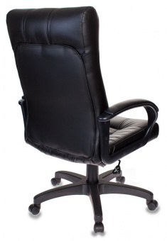Кресло Бюрократ KB-10 (эко.кожа, мех. качания, крест. пластик, до 120 кг) Черный