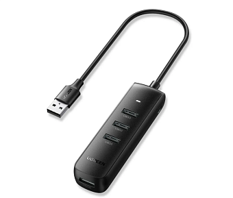 Концентратор USB-A - 4-in-1-multi-port, UGREEN CM416 (10915) 25 см черный